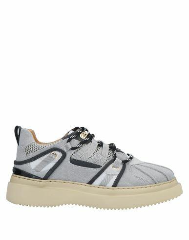 Buscemi Man Sneakers Grey Textile fibers, Soft Leather Cover