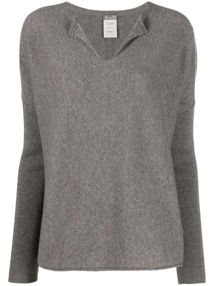 Kristensen Du Nord V-neck cashmere knitted top - Grey Cover