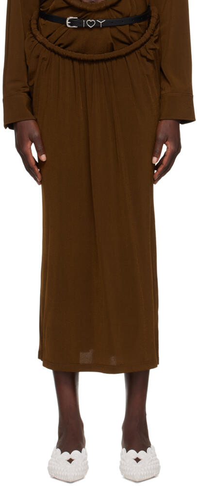 Y/Project Brown Arc Maxi Skirt Cover