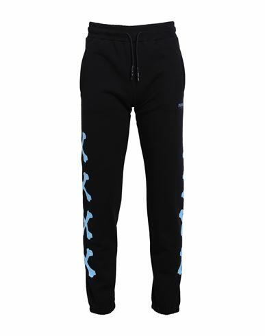 Phobia Archive Pants With Lightblue Cross Bones Man Pants Black Cotton Cover