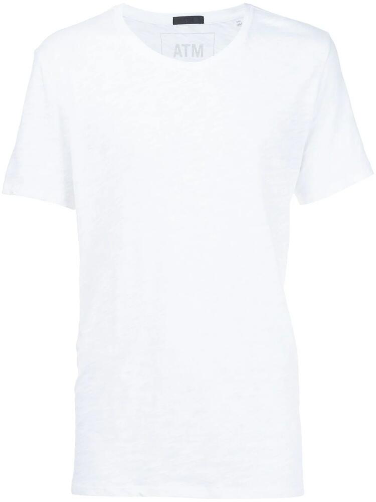 Atm Anthony Thomas Melillo Slub Jersey Crew Neck Tee - White Cover