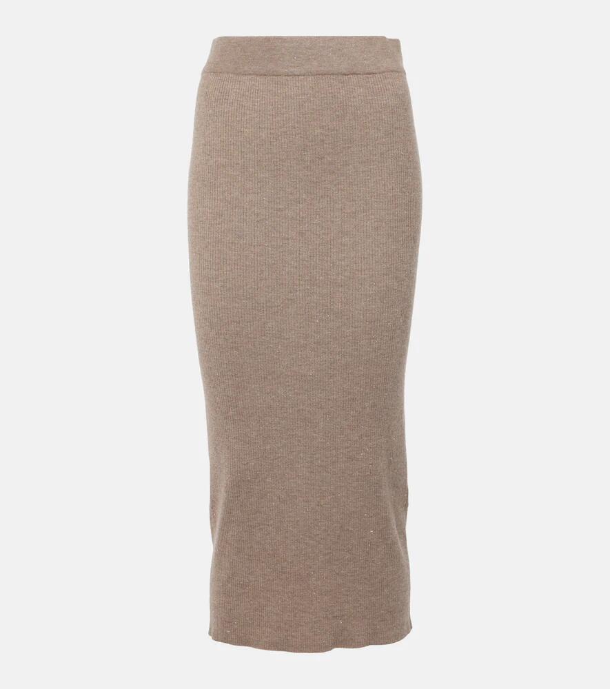 Brunello Cucinelli Knitted midi skirt Cover