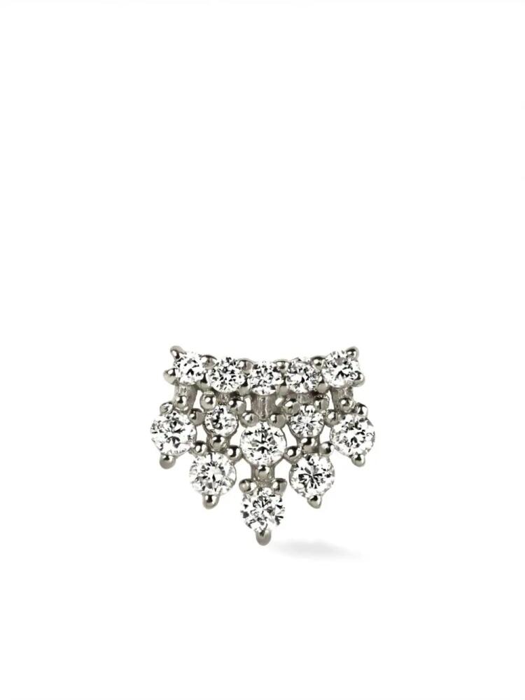 Lark & Berry 14kt white gold Royal Crown diamond stud earring Cover