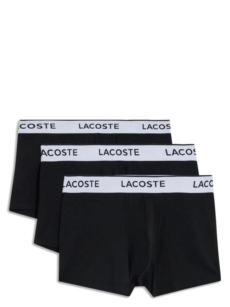 Lacoste branded waistband boxers (set of 3) - Black Cover