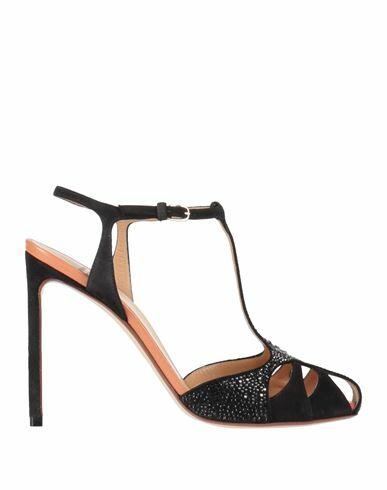 Francesco Russo Woman Sandals Black Leather Cover