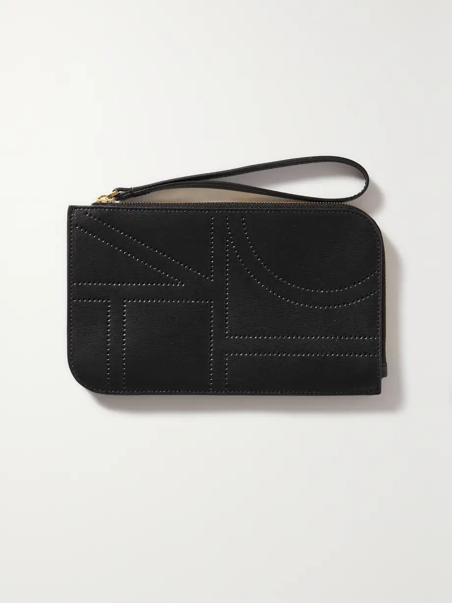 TOTEME - Perforated Leather Pouch - Black Cover