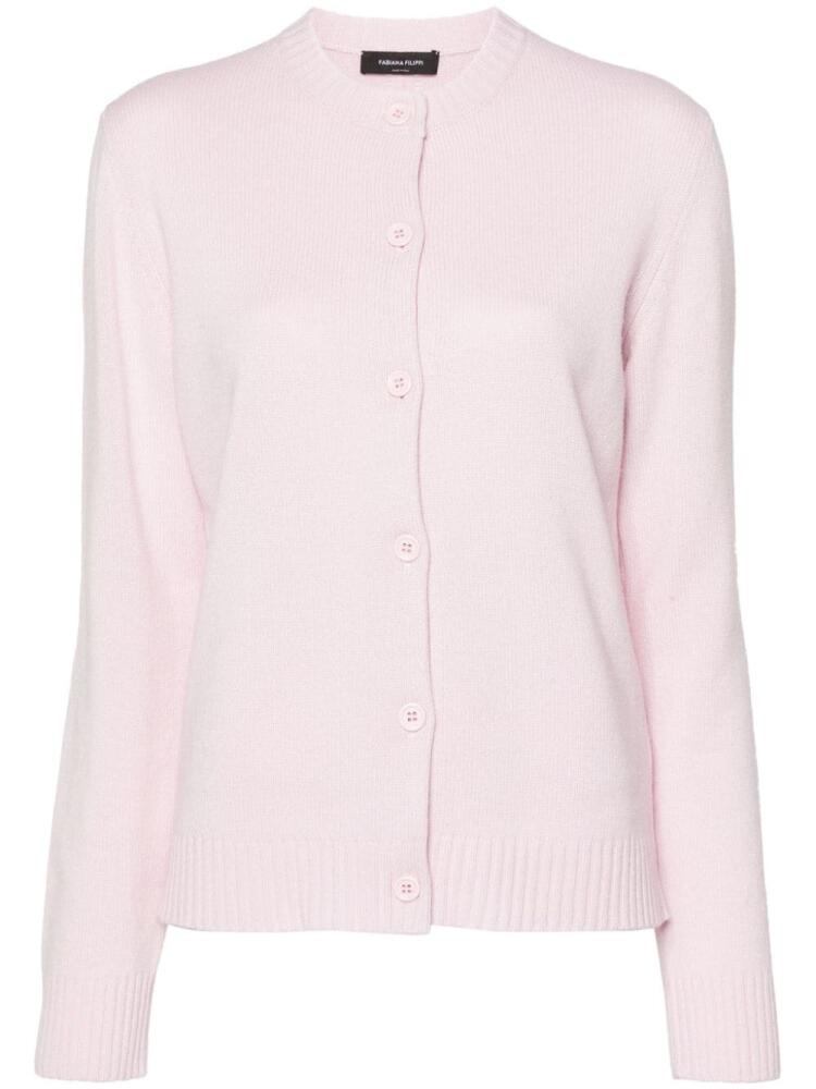 Fabiana Filippi openwork-detail cardigan - Pink Cover