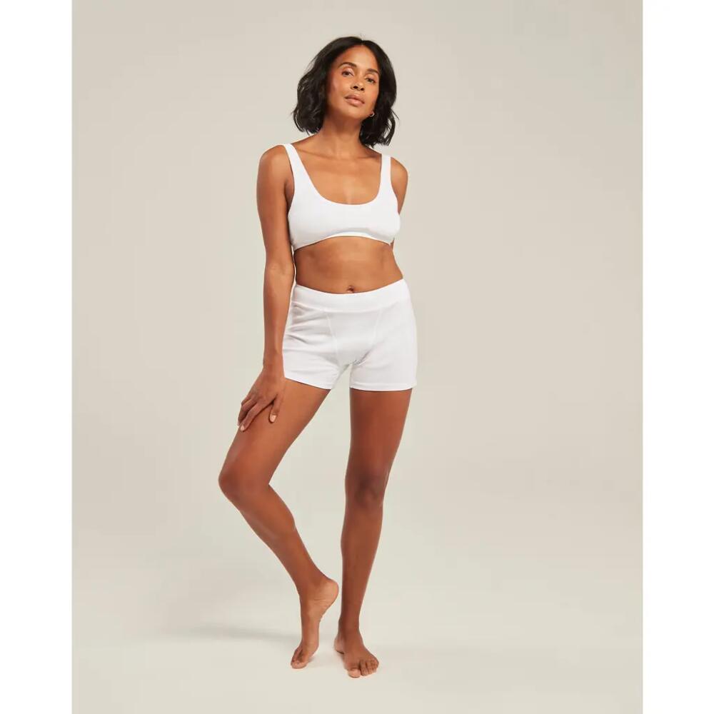 Nudea The Organic Cotton Dip Front Bralette in Cotton White Cover