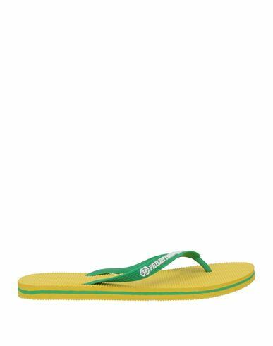 Philipp Plein Man Thong sandal Green Rubber Cover