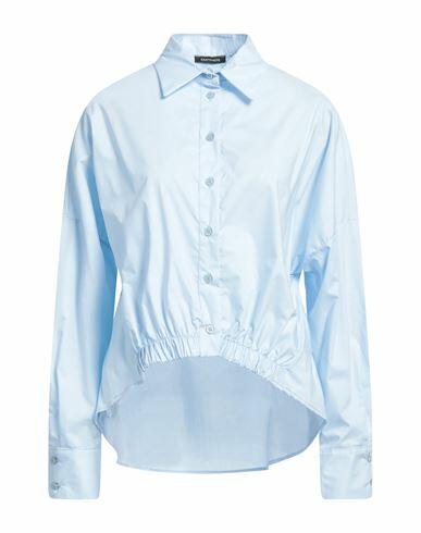 Cristinaeffe Woman Shirt Sky blue Cotton Cover