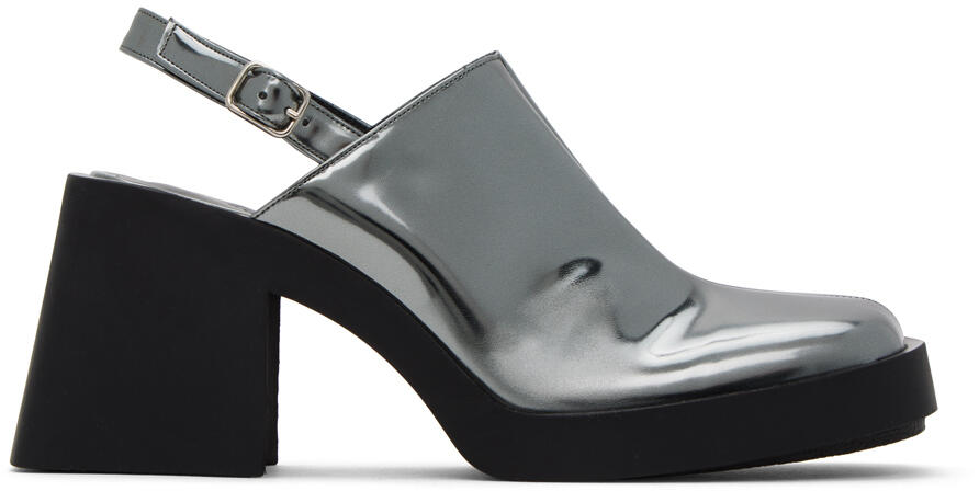 Justine Clenquet Silver Raf Mules Cover