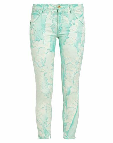 Cycle Woman Pants Light green Cotton, Elastane Cover