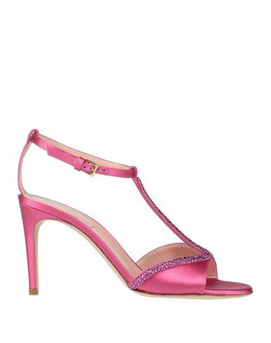 Alberta Ferretti Woman Sandals Fuchsia Textile fibers Cover