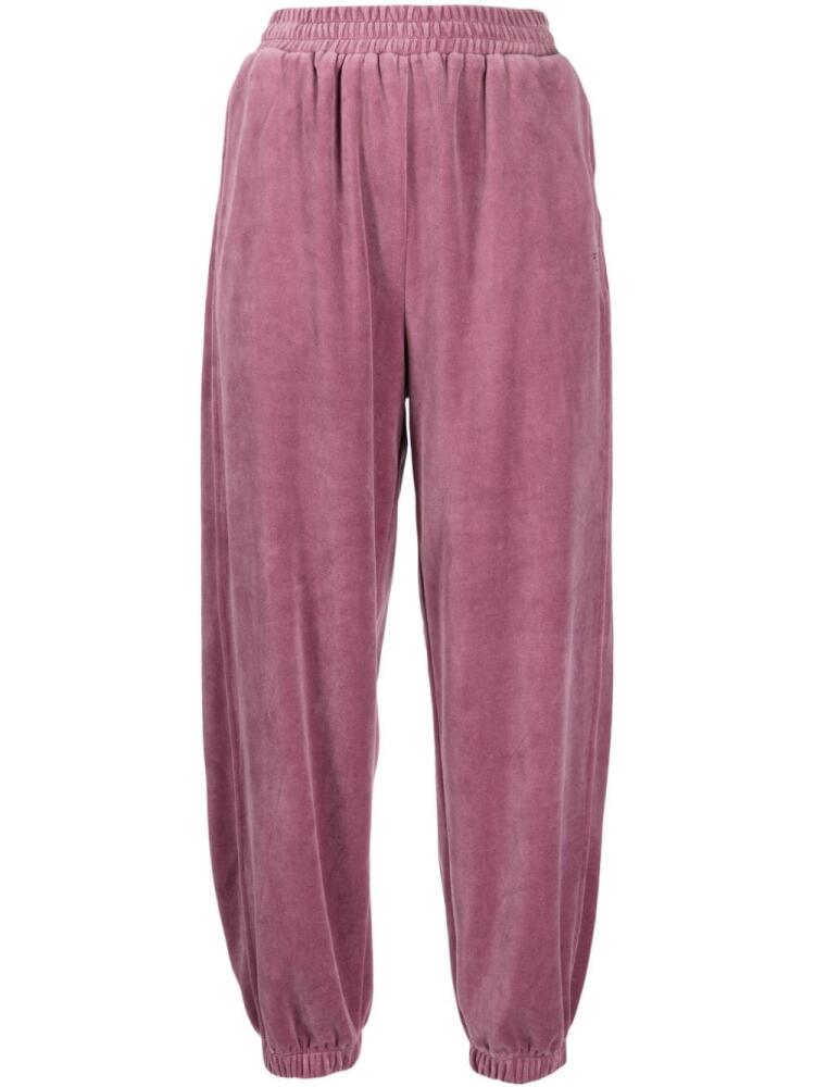 STUDIO TOMBOY velour cropped track pant - Pink Cover