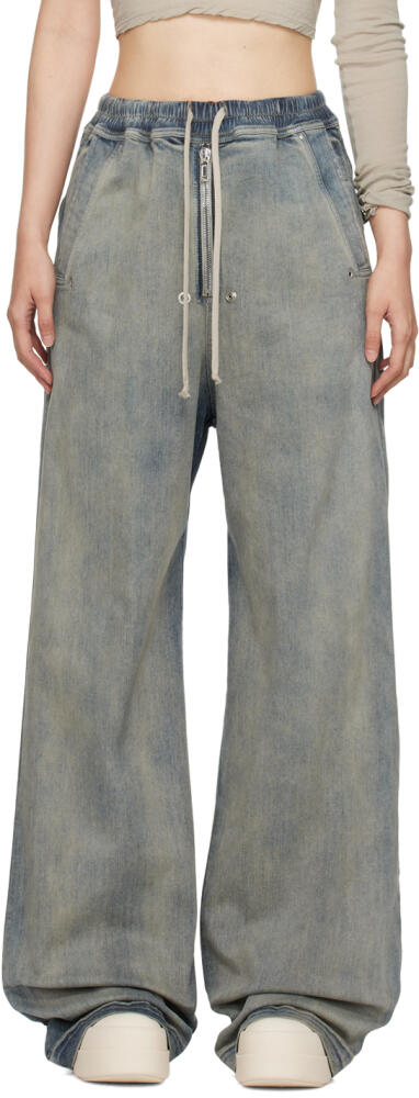 Rick Owens DRKSHDW Blue Porterville Geth Bela Denim Lounge Pants Cover