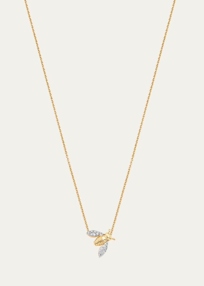 Sara Weinstock 18K Two-Tone Gold Queen Bee Diamond Petite Pendant Necklace, 16"L Cover