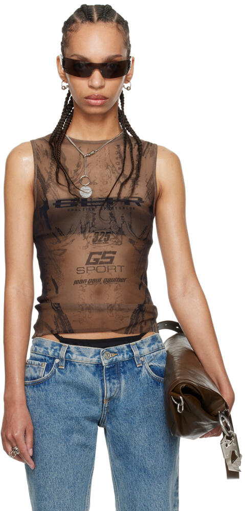 Jean Paul Gaultier Brown Shayne Oliver Edition 'GS Sport' Tank Top Cover