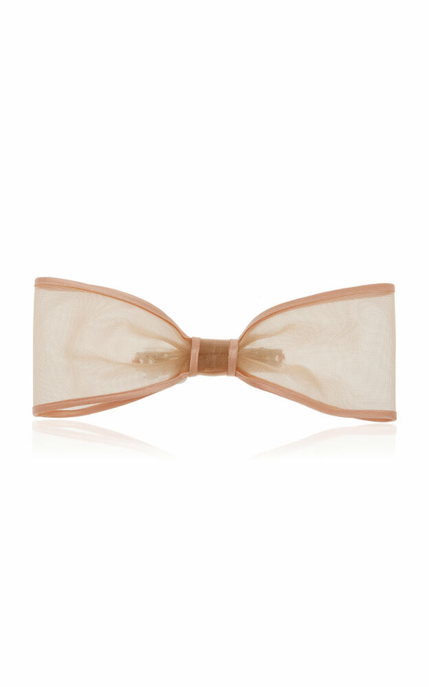 Lelet NY - Giselle Satin-Trimmed Mesh Bow - Pink Cover