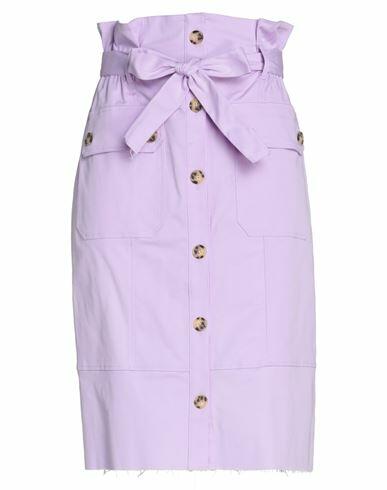 Vicolo Woman Midi skirt Light purple Cotton, Elastane Cover