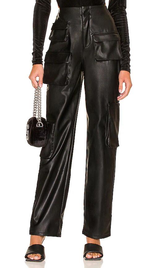 AFRM Sigmund Faux Leather Pant in Black Cover