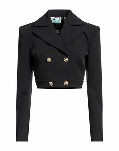 Just Cavalli Woman Blazer Black Polyester, Elastane Cover