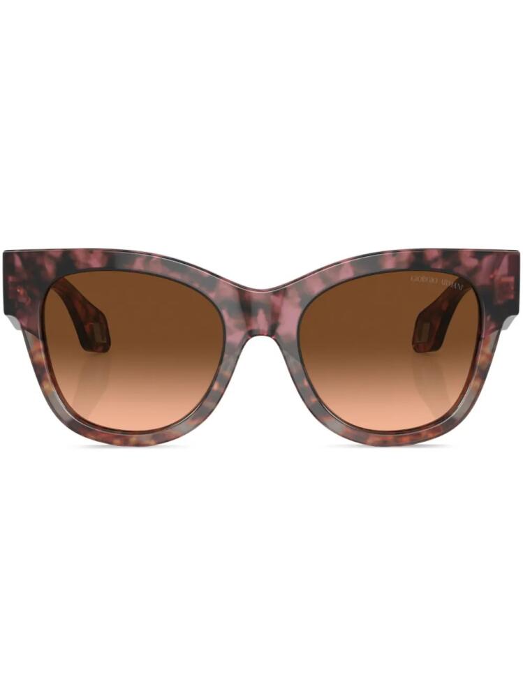 Giorgio Armani gradient-lens cat-eye frame sunglasses - Brown Cover