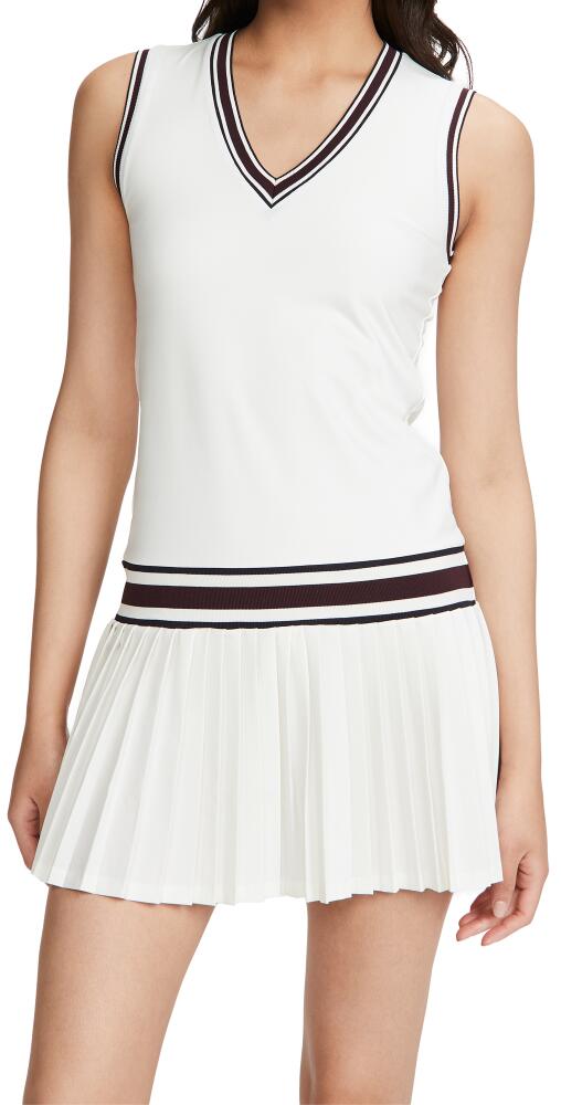 Tory Sport Performance V Neck Tennis Dress Snow White Cover