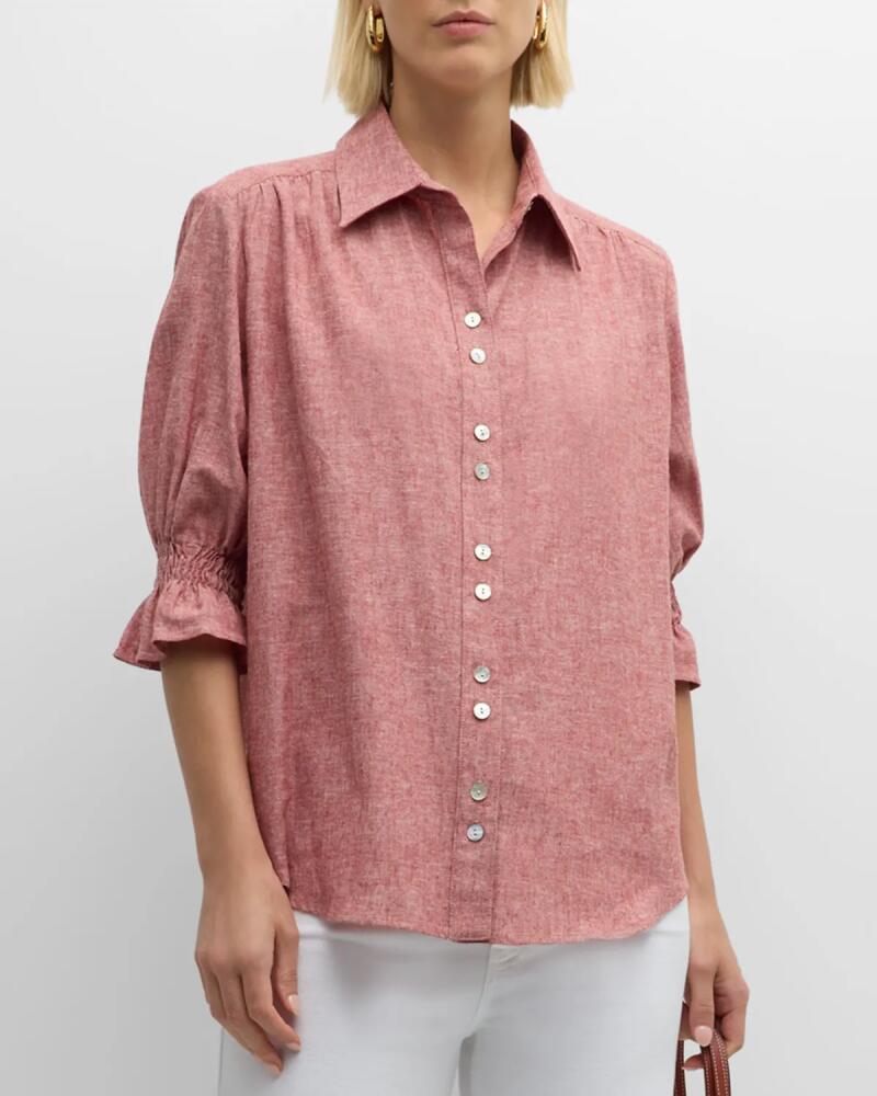 Finley Sirena Buttoned Hemp-Cotton Shirt Cover