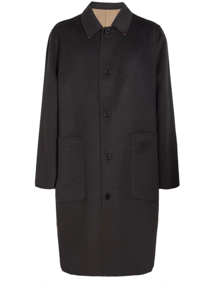 Karl Lagerfeld logo-tag reversible coat - Brown Cover