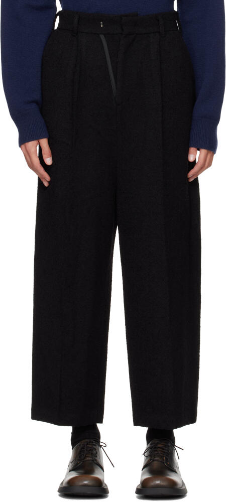 ADER error Black Brushed Trousers Cover