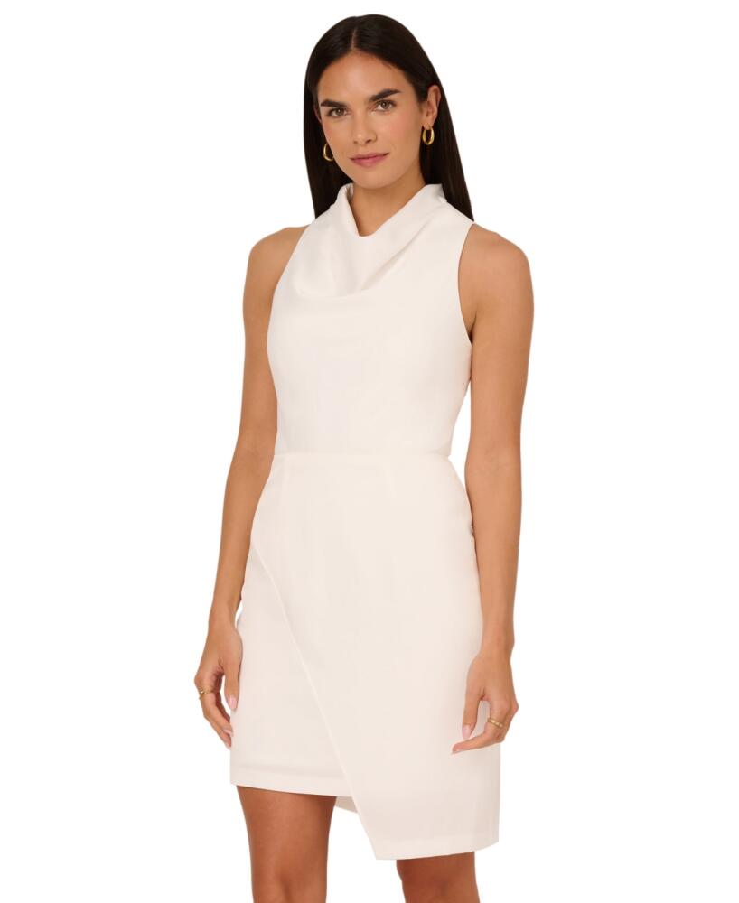 Adrianna by Adrianna Papell Women's Asymmetric Sleeveless Sheath Dress - Ivory Cover