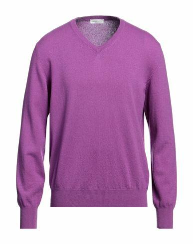 Bruno Manetti Man Sweater Purple Cashmere Cover