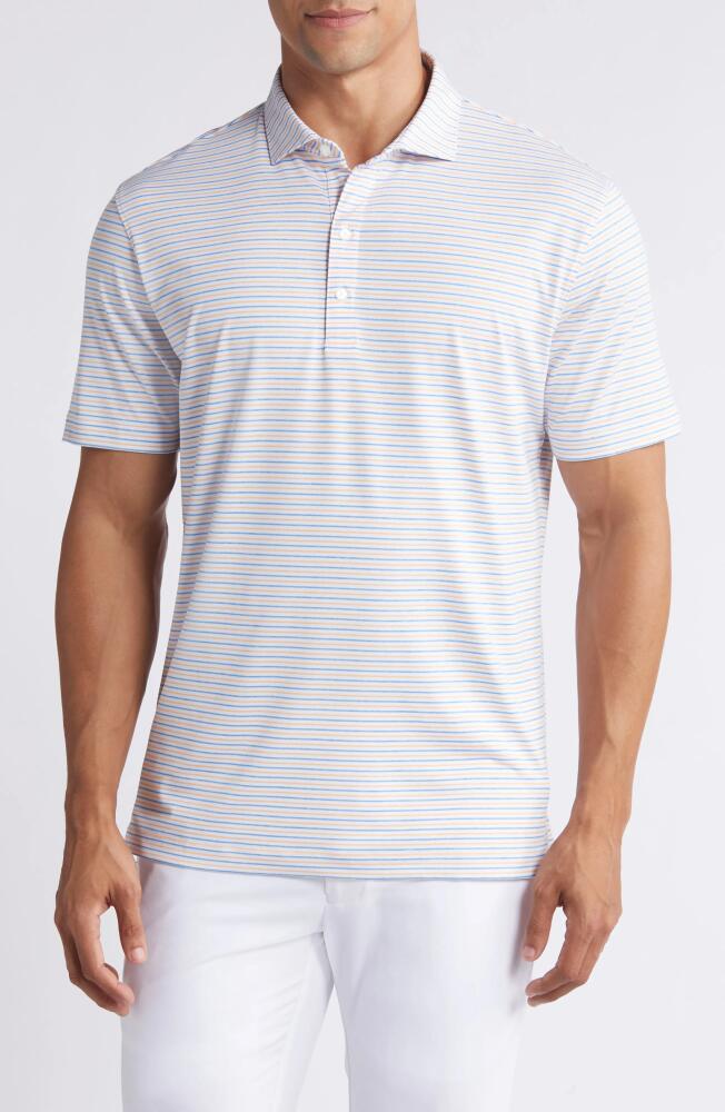 johnnie-O Vik Stripe PREP-FORMANCE Polo in Cantaloupe Cover