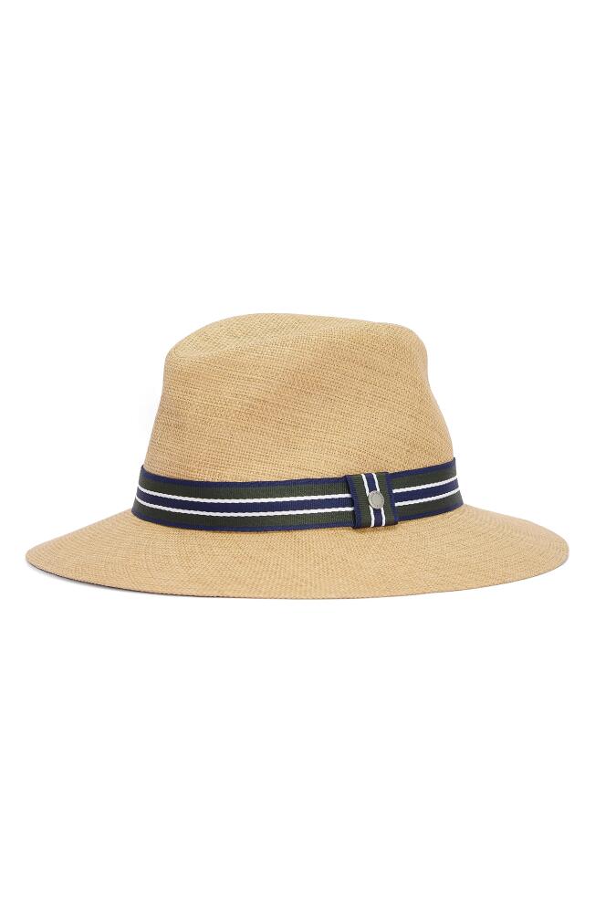 Barbour Rothbury Woven Fedora in Tan/Classic Cover