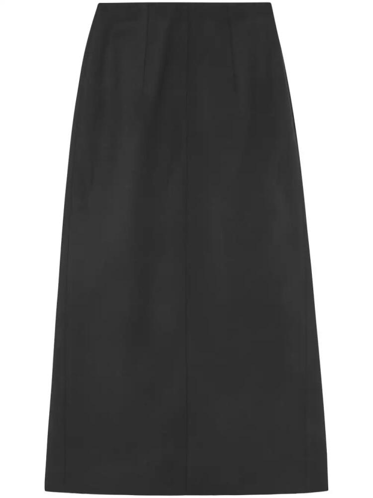 16Arlington Arne twill A-line midi skirt - Black Cover