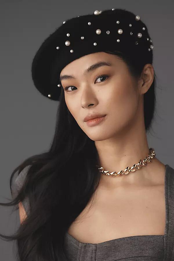 Maeve Pearl Embellished Beret Cover