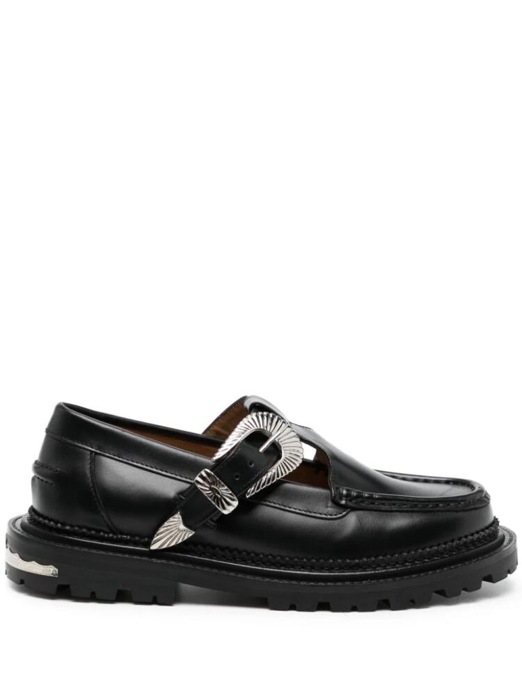 Toga Pulla buckled leather loafers - Black Cover