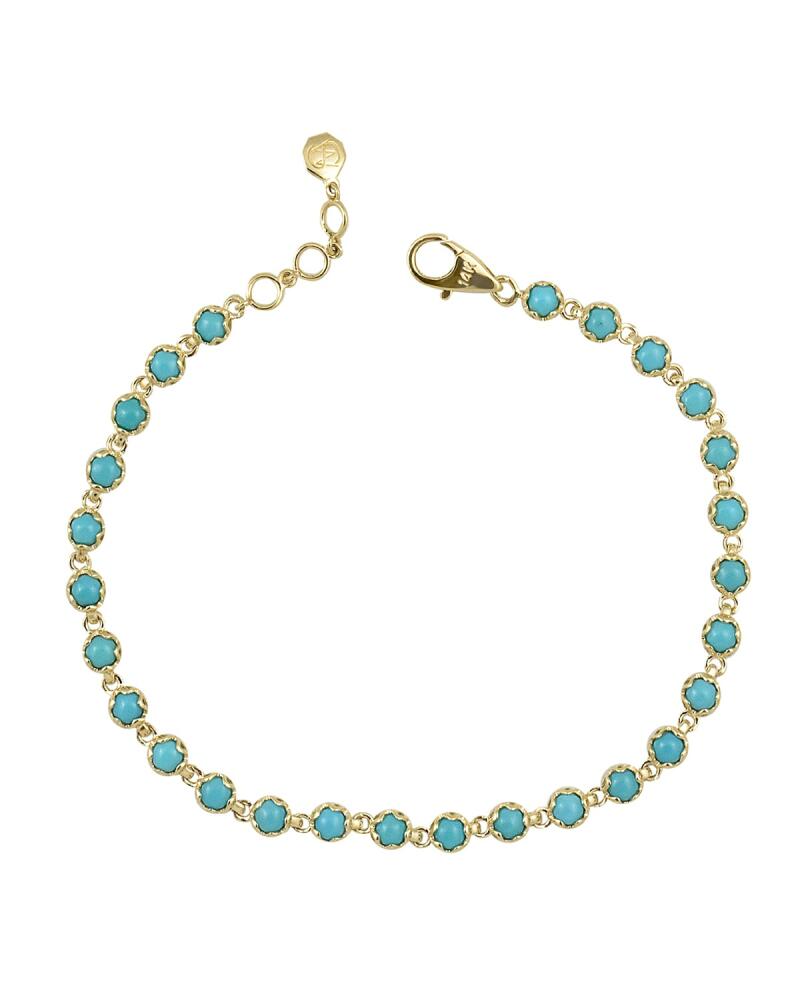 Stevie Wren 14k Gold Turquoise Tennis Bracelet Cover