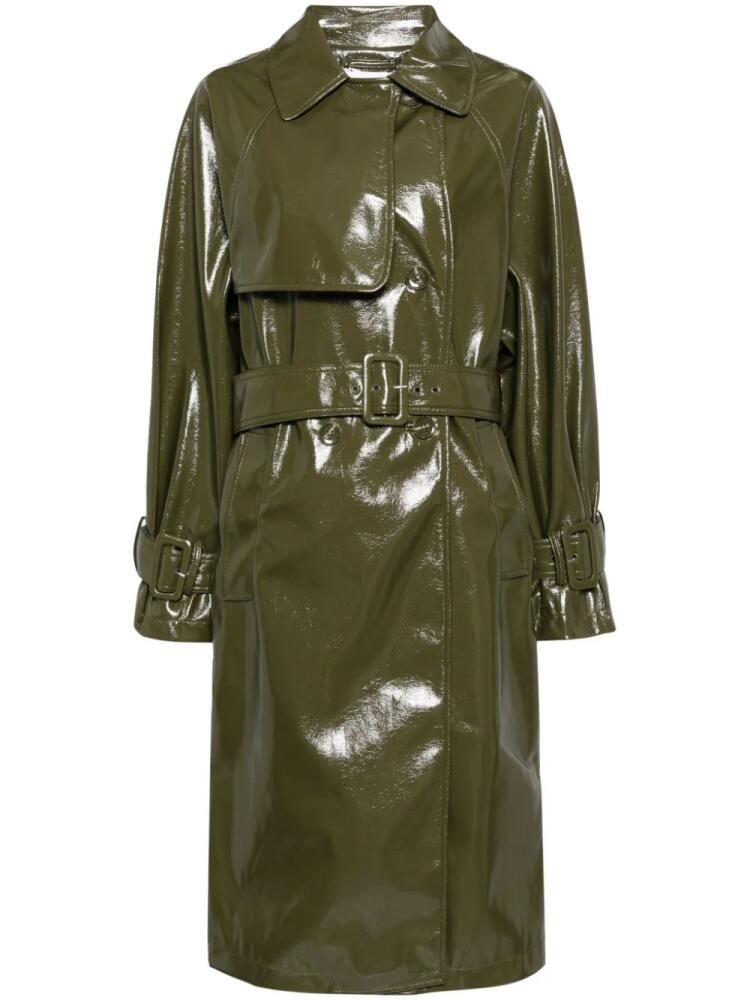 Jakke Winona patent trench coat - Green Cover