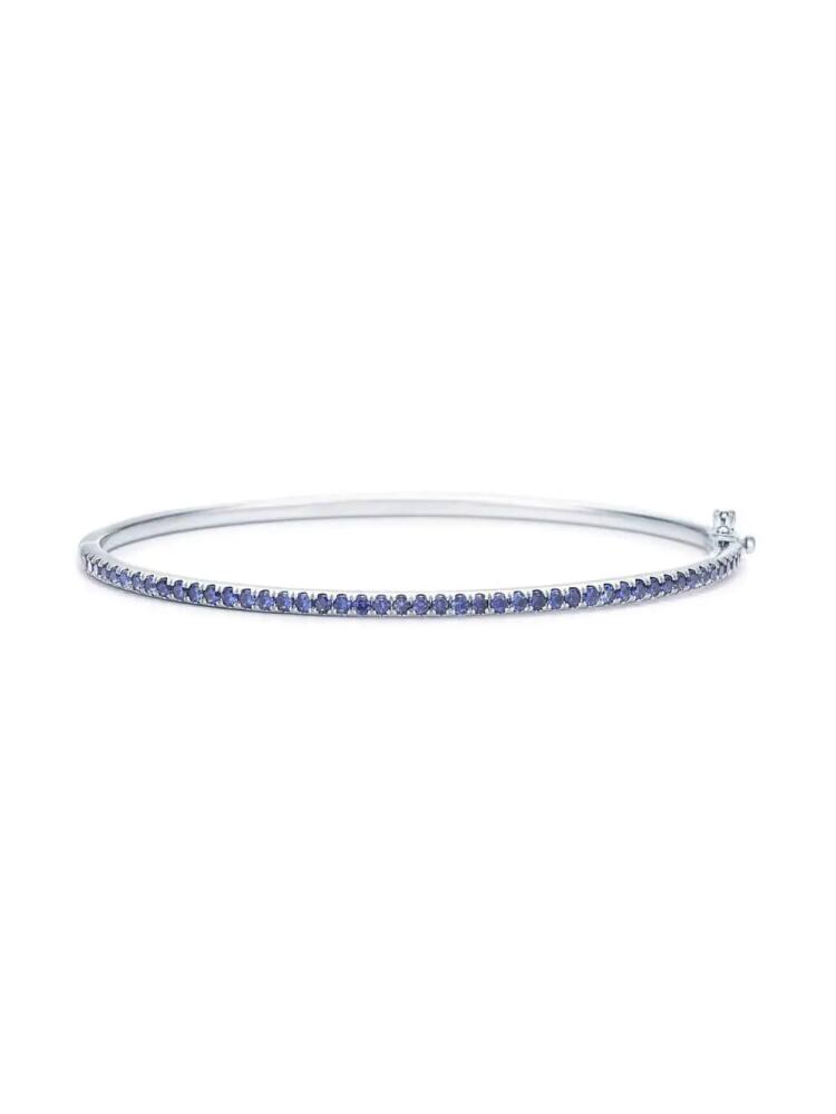 KWIAT 18kt white gold Stackable sapphire bangle - Silver Cover