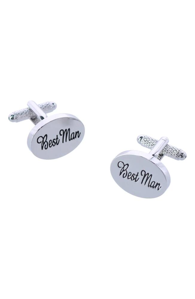 Trafalgar Best Man Cuff Links in Silver Cover