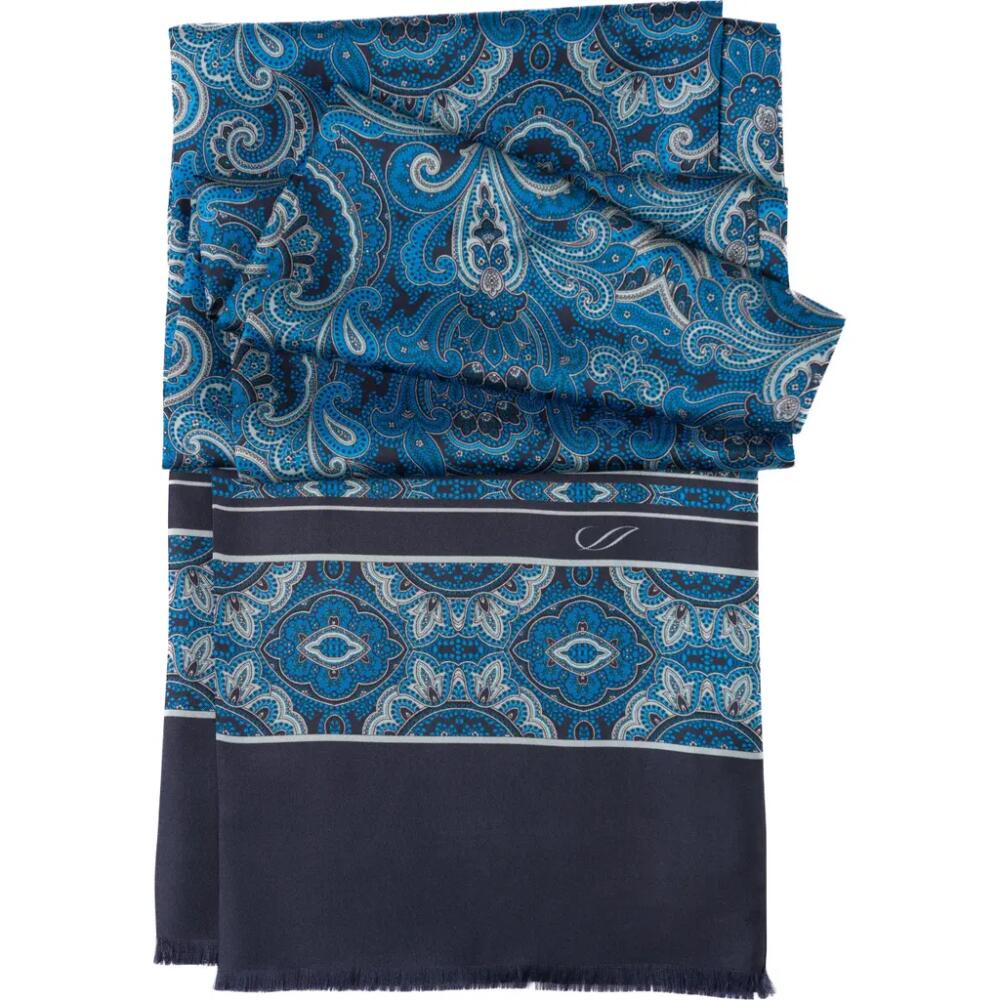 Elizabetta Ferrara - Silk Scarf for Men in Blue Cover