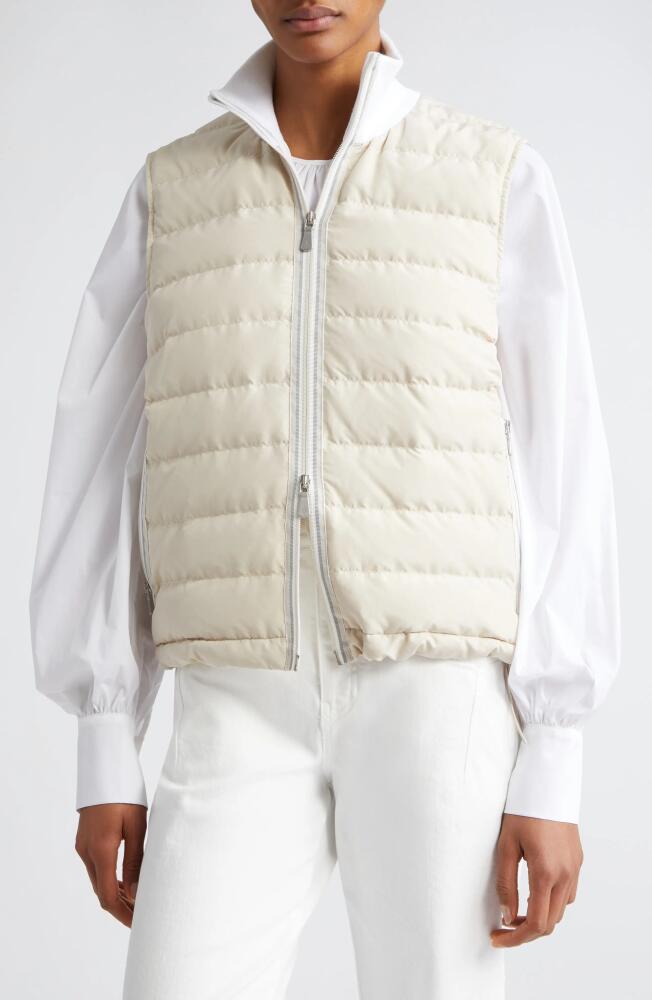 Eleventy Quilted Puffer Vest in Sand Cover