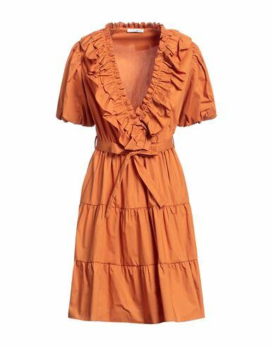 Relish Woman Mini dress Orange Cotton Cover