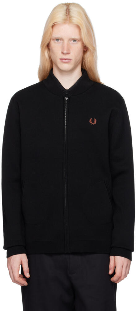 Fred Perry Black Embroidered Cardigan Cover