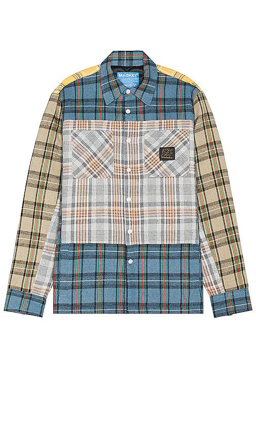 Market Thrift Flannel Long Sleeve Shirt in Blue Cover