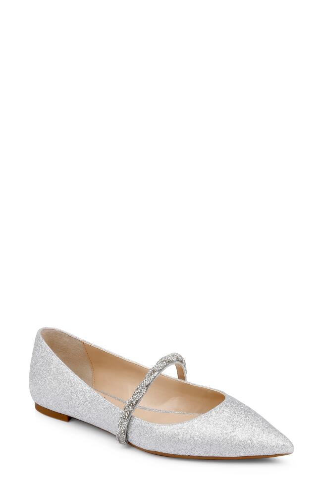 Jewel Badgley Mischka Vana Pointed Toe Flat in Silver Cover