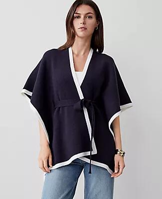 Ann Taylor Belted Wrap Poncho Cover