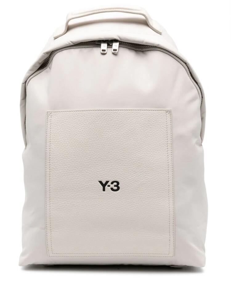 Y-3 Lux logo-print backpack - Neutrals Cover