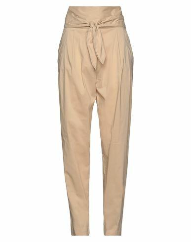 Liviana Conti Woman Pants Beige Cotton, Polyamide, Elastane Cover